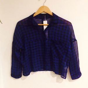 NWT LF Millau Checkered Crop Top